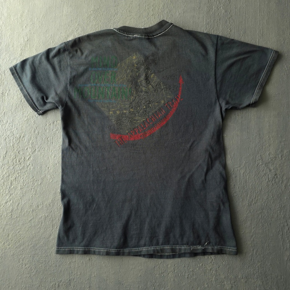 Vintage 90s Hanes Grey T-shirt Medium Appalachian Trail Graphic